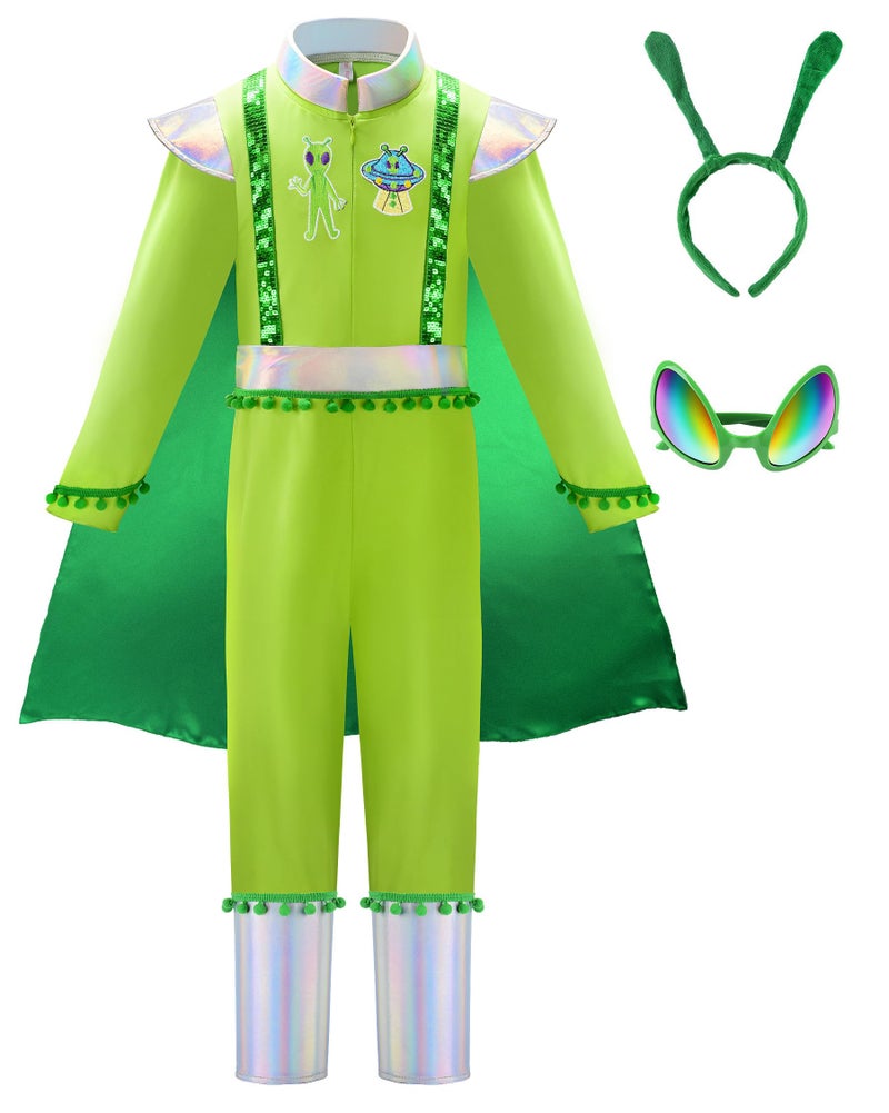 ReliBeauty زي ReliBeauty Alien التنكري للأطفال الأولاد والبنات أزياء الهالوين للأطفال الصغار 6-7/130 - Image 1